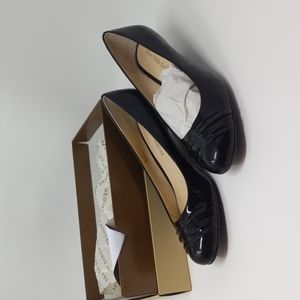 Black Patent Leather Kitten Heels, size 9